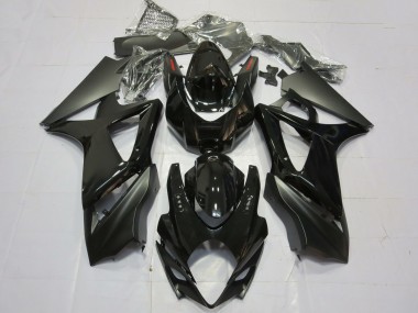Mejores Carenados Moto Suzuki GSXR 1000 2007-2008 - Negro Brillante Negro Mate Plain