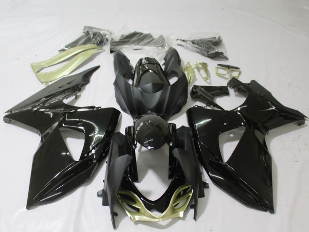 Mejores Carenados Moto Suzuki GSXR 1000 2009-2016 - Negro Brillante Plata