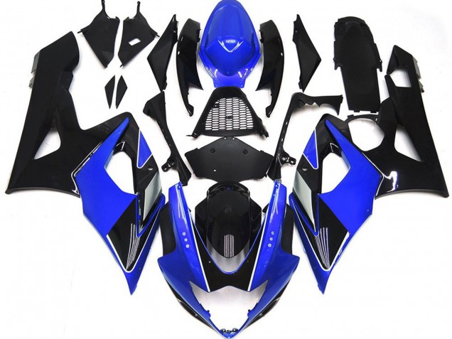 Mejores Carenados Moto Suzuki GSXR 1000 2005-2006 - Azul Negro Brillante