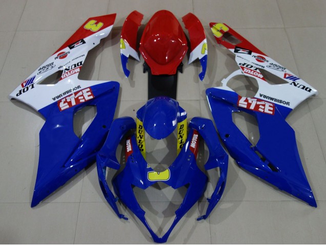 Mejores Carenados Moto Suzuki GSXR 1000 2005-2006 - Blanco Rojo Azul Amarillo