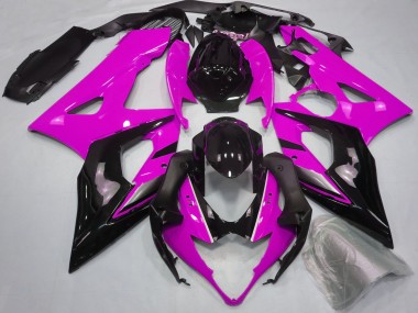 Mejores Carenados Moto Suzuki GSXR 1000 2005-2006 - Rosa Negro Brillante