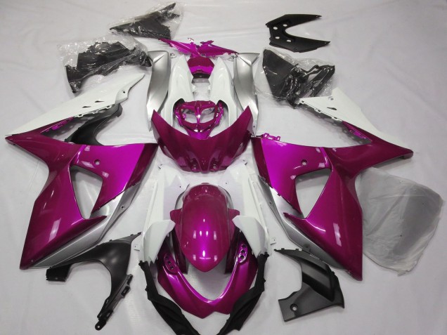 Mejores Carenados Moto Suzuki GSXR 1000 2009-2016 - Rosa Blanco