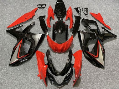 Mejores Carenados Moto Suzuki GSXR 1000 2009-2016 - Rojo Negro
