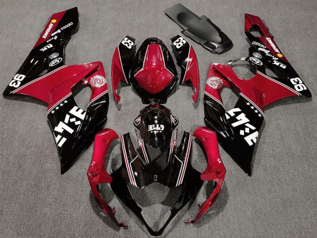 Mejores Carenados Moto Suzuki GSXR 1000 2005-2006 - Rojo Negro Brillante Blanco