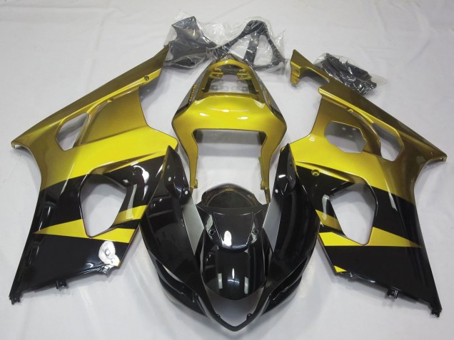 Mejores Carenados Moto Suzuki GSXR 1000 2003-2004 - Amarillo Negro Brillante