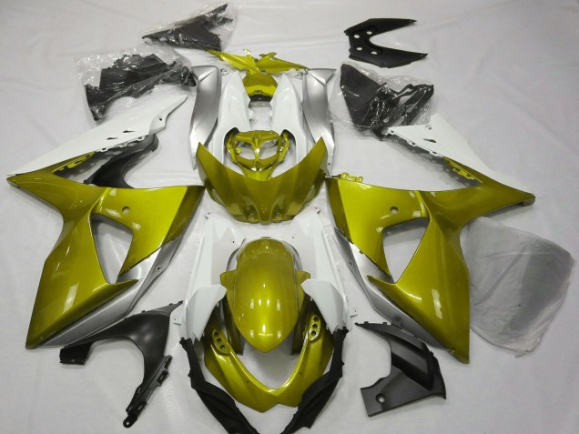 Mejores Carenados Moto Suzuki GSXR 1000 2009-2016 - Blanco Amarillo
