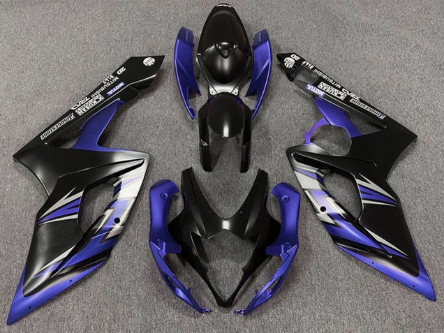 Mejores Carenados Moto Suzuki GSXR 1000 2005-2006 - Negro Mate Azul