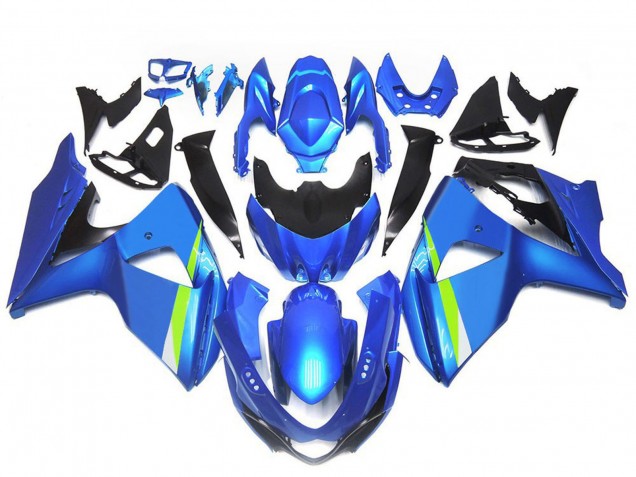 Mejores Carenados Moto Suzuki GSXR 1000 2009-2016 - Azul Verde Negro
