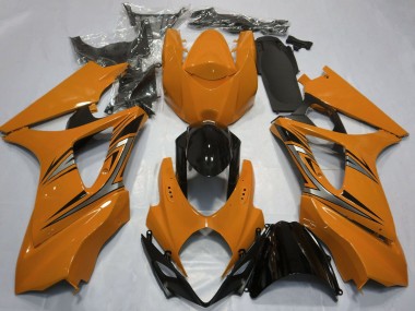 Mejores Carenados Moto Suzuki GSXR 1000 2007-2008 - Naranja Negro Brillante OEM Estilo