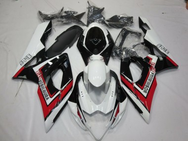 Mejores Carenados Moto Suzuki GSXR 1000 2005-2006 - Blanco Rojo Negro Yoshimura