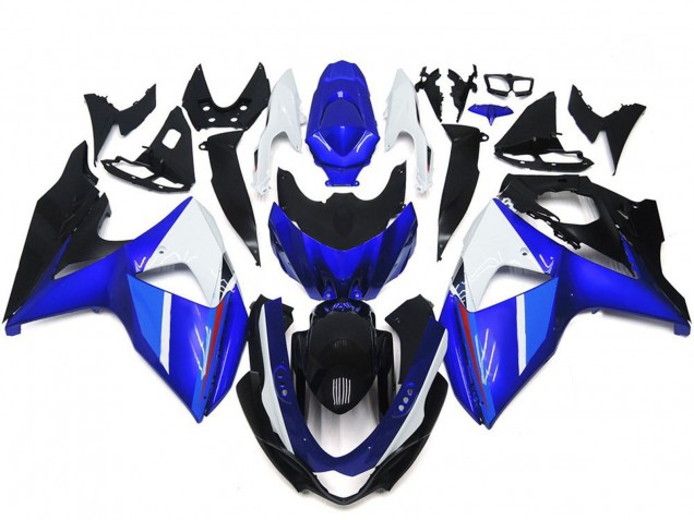 Mejores Carenados Moto Suzuki GSXR 1000 2009-2016 - Blanco Azul Negro