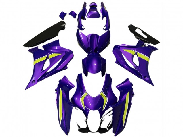 Mejores Carenados Moto Suzuki GSXR 1000 2017-2024 - Púrpura Amarillo Estilo
