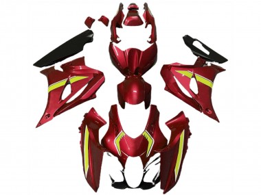 Mejores Carenados Moto Suzuki GSXR 1000 2017-2024 - Rojo Amarillo Estilo