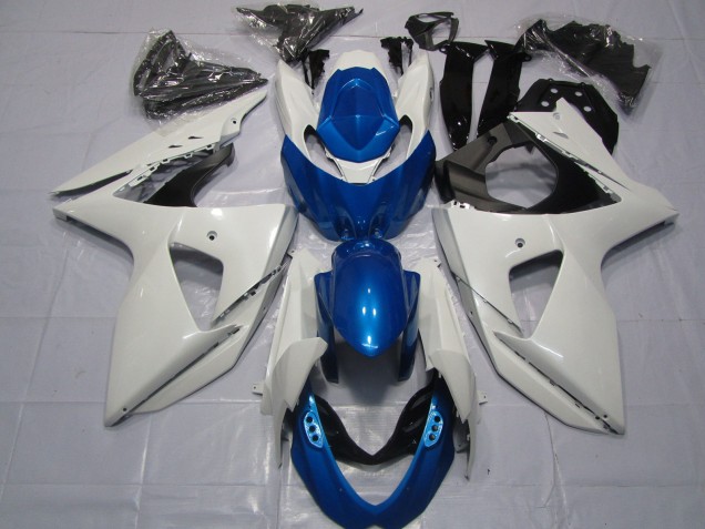 Mejores Carenados Moto Suzuki GSXR 1000 2009-2016 - Blanco Azul