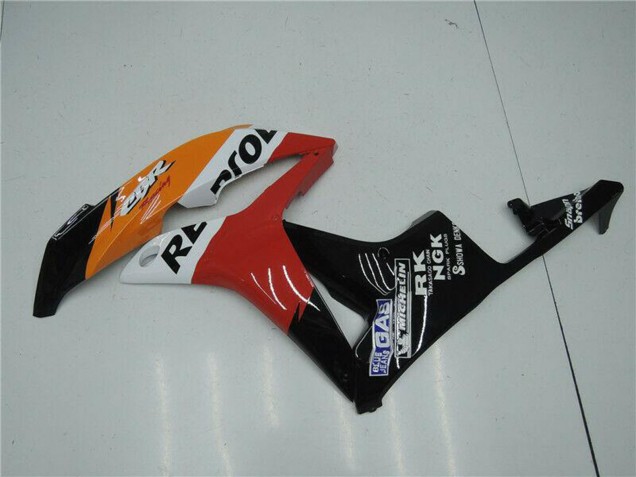 Mejores Carenado Moto Honda CBR600RR 2007-2008 - Naranja Blanco Rojo Negro Brillante Repsol