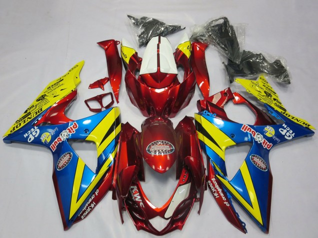Mejores Carenados Moto Suzuki GSXR 1000 2009-2016 - Amarillo Rojo Azul