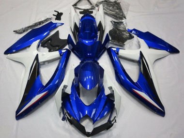 Mejores Carenados Moto Suzuki GSXR 600 / GSXR 750 2008-2010 - Blanco Azul Negro