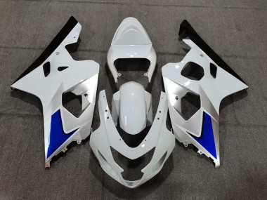 Mejores Kits Carenado Moto Suzuki GSXR 600 / GSXR 750 2004-2005 - Blanco Azul Negro