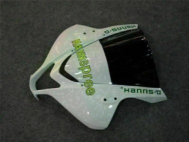 Mejores Carenado Moto Honda CBR600RR 2007-2008 - Blanco Verde Negro Brillante Hannspree