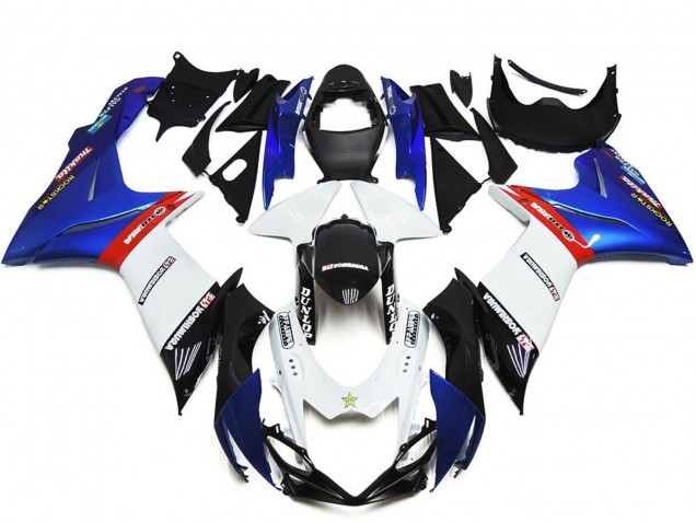 Mejores Carenados Moto ABS Suzuki GSXR 600 / GSXR 750 2011-2024 - Azul Blanco Rojo