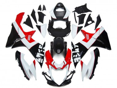 Mejores Carenados Moto Suzuki GSXR 600 / GSXR 750 2011-2024 - Blanco Rojo Negro Brillante