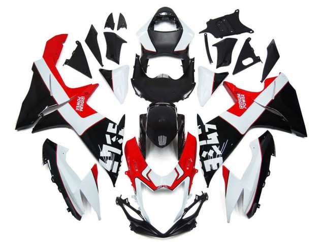 Mejores Carenados Moto Suzuki GSXR 600 / GSXR 750 2011-2024 - Blanco Rojo Negro Brillante