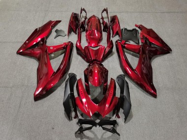 Mejores Carenados Moto Suzuki GSXR 600 / GSXR 750 2008-2010 - Rojo Caramelo Negro