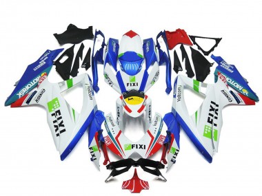 Mejores Carenados Moto Suzuki GSXR 600 / GSXR 750 2008-2010 - Blanco Azul Verde Amarillo Rojo Fixi