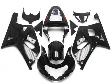 Mejores Carenados Moto Suzuki GSXR 600 / GSXR 750 2001-2003 - Negro Brillante Plata