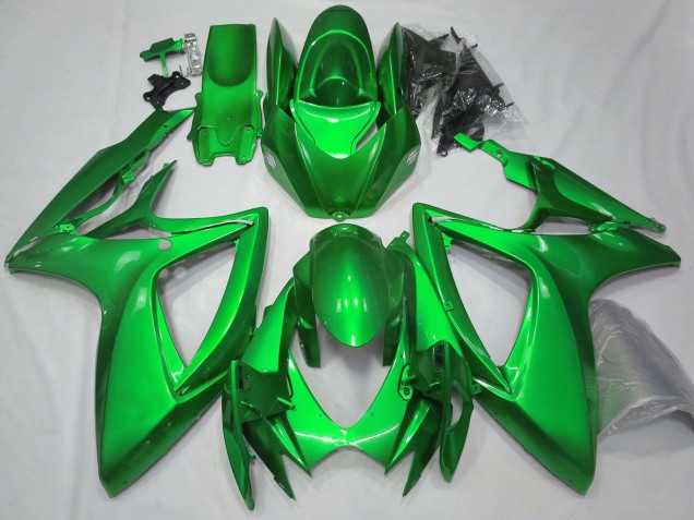 Mejores Carenados Moto Suzuki GSXR 600 / GSXR 750 2006-2007 - Verde Brillante Plain