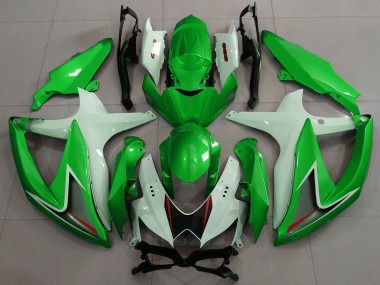 Mejores Carenados Moto Suzuki GSXR 600 / GSXR 750 2008-2010 - Blanco Verde Negro Rojo