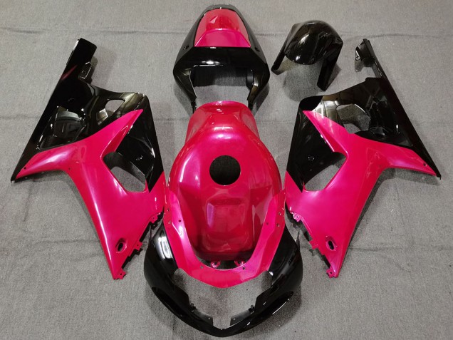 Mejores Carenados Moto Suzuki GSXR 600 / GSXR 750 2001-2003 - Rosa Negro Brillante