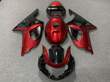 Mejores Carenados Moto Suzuki GSXR 600 / GSXR 750 2001-2003 - Rojo Negro Brillante