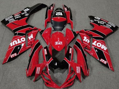 Mejores Carenados Moto Suzuki GSXR 600 / GSXR 750 2011-2024 - Rojo Negro Motul
