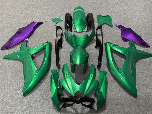 Mejores Carenados Moto Suzuki GSXR 600 / GSXR 750 2008-2010 - Verde Púrpura