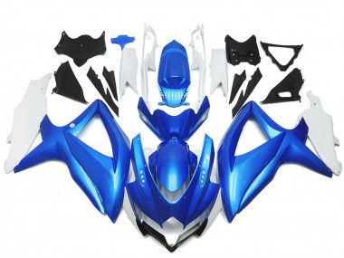 Mejores Carenados Moto Suzuki GSXR 600 / GSXR 750 2008-2010 - Blanco Azul Claro