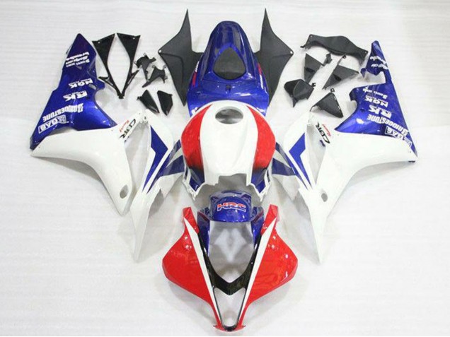 Mejores Kits Carenado Moto Honda CBR600RR 2007-2008 - Blanco Rojo Azul HRC