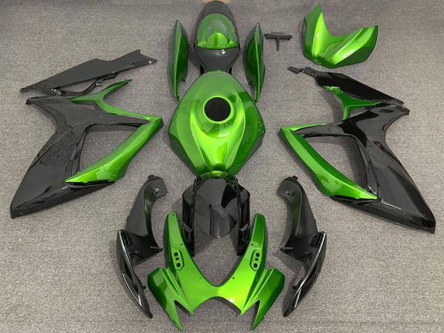 Mejores Carenados Moto Suzuki GSXR 600 / GSXR 750 2006-2007 - Verde Negro