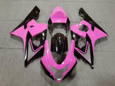 Mejores Carenados Moto Suzuki GSXR 600 / GSXR 750 2004-2005 - Rosa Negro Brillante