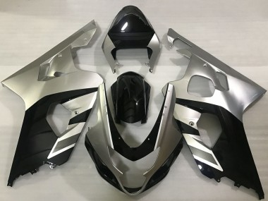 Mejores Carenados Moto Suzuki GSXR 600 / GSXR 750 2004-2005 - Plata Negro