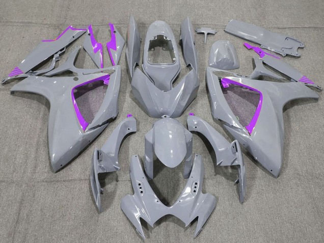 Mejores Carenados Moto Suzuki GSXR 600 / GSXR 750 2006-2007 - Nardo Gris Púrpura