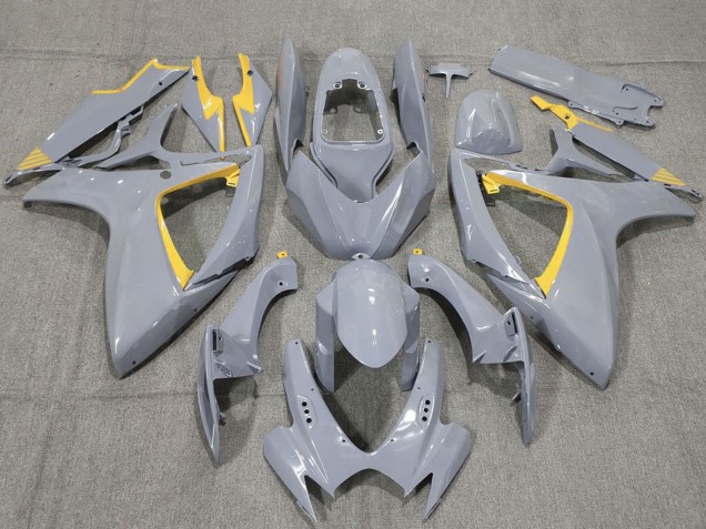 Mejores Carenados Moto Suzuki GSXR 600 / GSXR 750 2006-2007 - Nardo Gris Amarillo