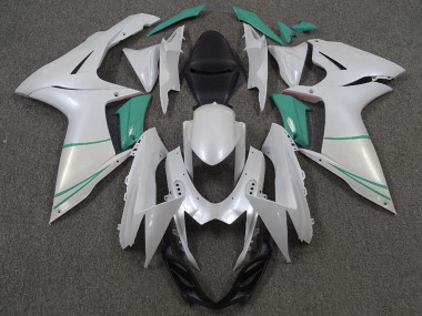 Mejores Carenados Moto Suzuki GSXR 600 / GSXR 750 2011-2024 - Blanco Perla T Azul