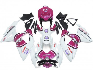 Mejores Carenados Moto Suzuki GSXR 600 / GSXR 750 2008-2010 - Blanco Rosa Motul Lucky Strike 34