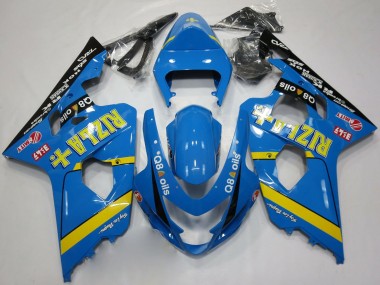 Mejores Carenados Moto Suzuki GSXR 600 / GSXR 750 2004-2005 - Azul Oro Negro Rizla