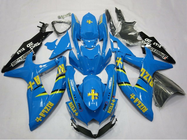Mejores Carenados Moto Suzuki GSXR 600 / GSXR 750 2008-2010 - Azul Negro Oro Rizla