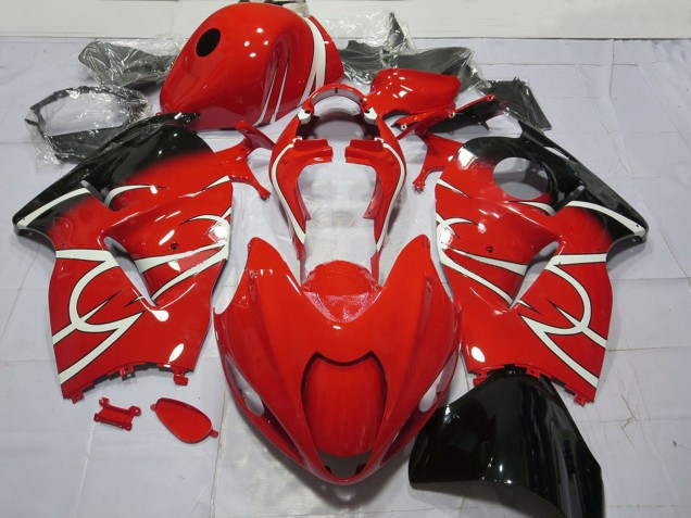 Mejores Carenados Moto Suzuki GSXR 1300 1996-2007 - Rojo Blanco Negro