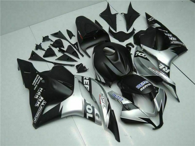 Mejores Carenados Moto Honda CBR600RR 2009-2012 - Plata Negro Mate Repsol
