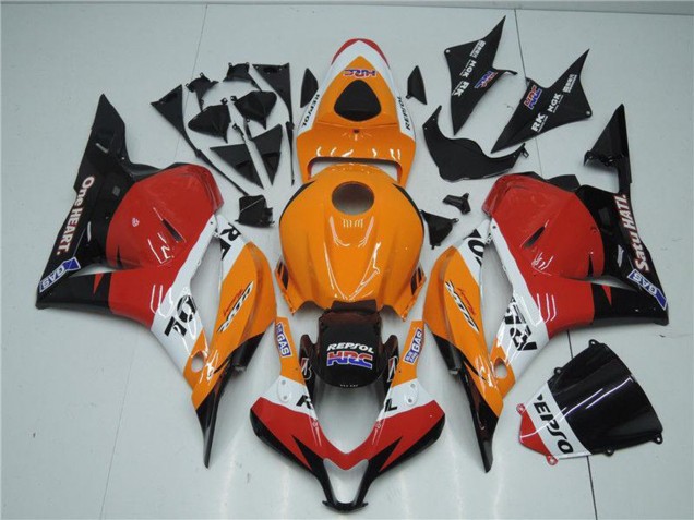 Mejores Kits Completo Carenado Moto Honda CBR600RR 2009-2012 - Naranja Blanco Rojo Negro Brillante Repsol