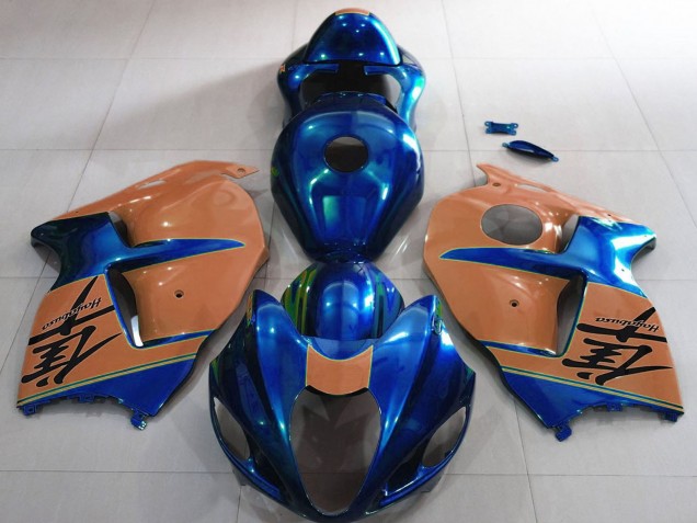 Mejores Carenados Moto Suzuki GSXR 1300 1996-2007 - Azul Brillante Bronceado del Desierto